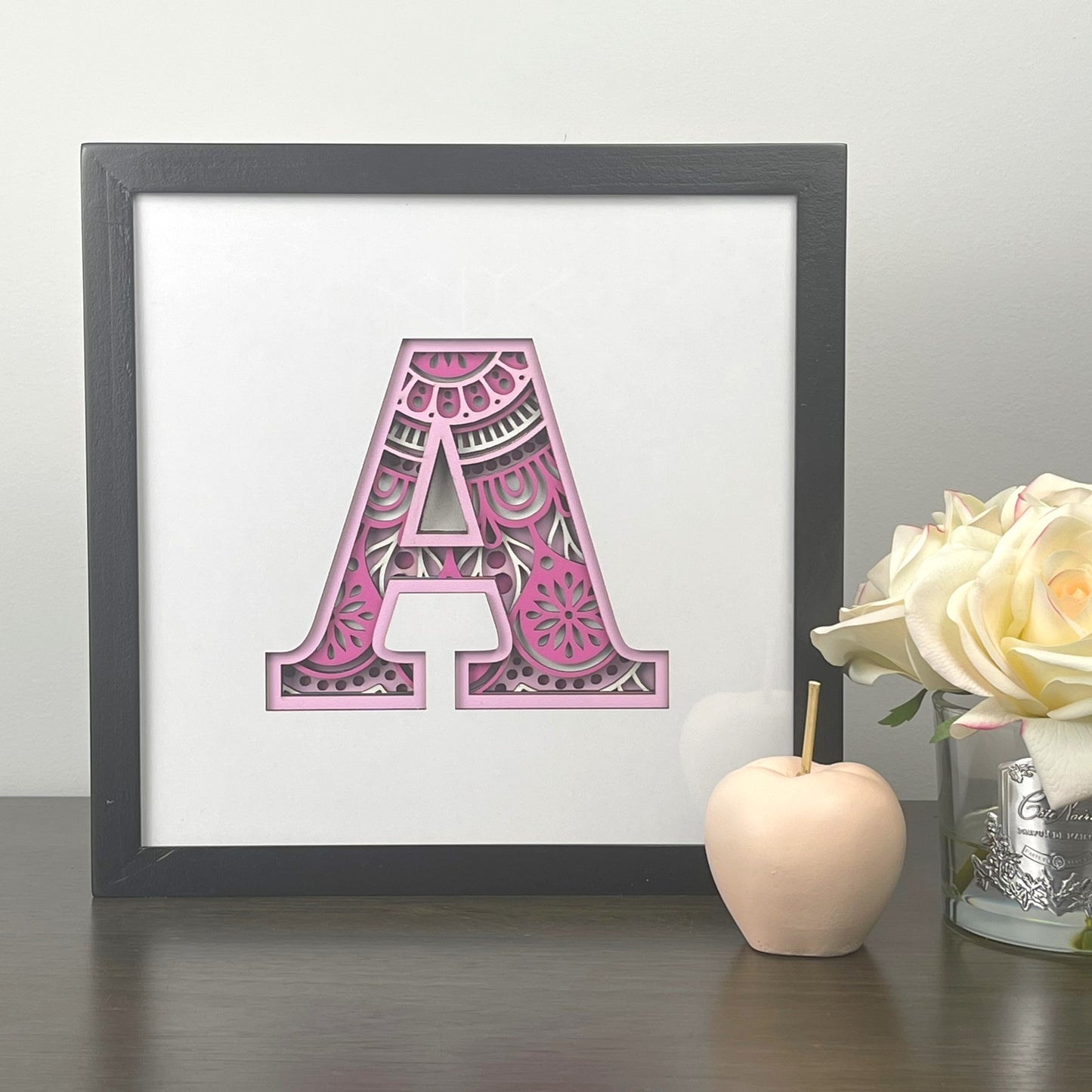Letter A with Square Border