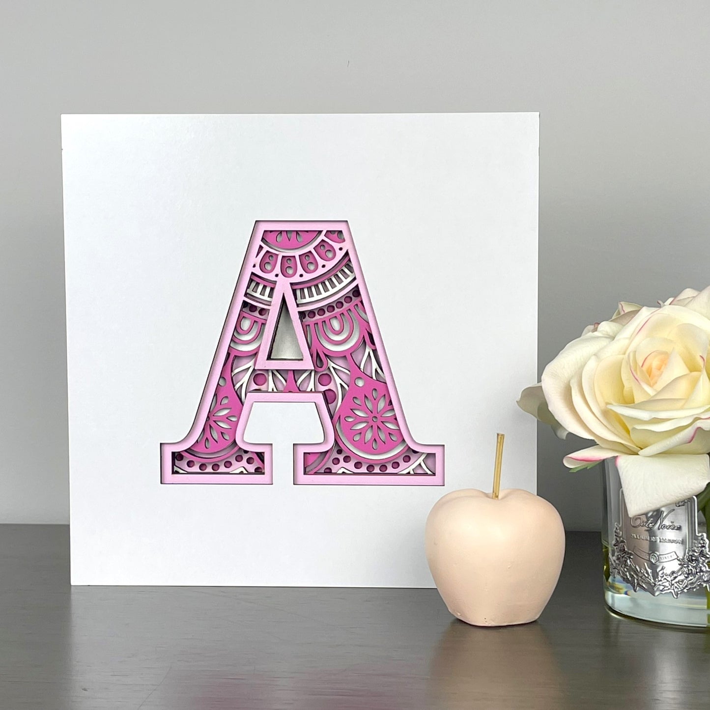 Letter A with Square Border