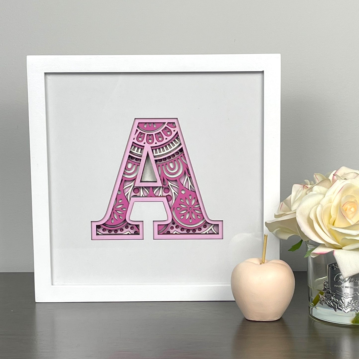 Letter A with Square Border