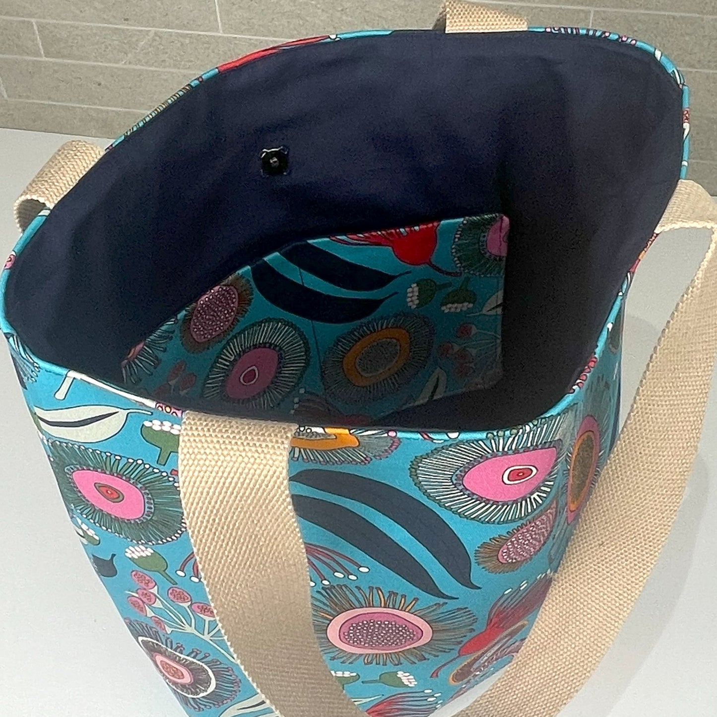 Large Australiana Teal Bag