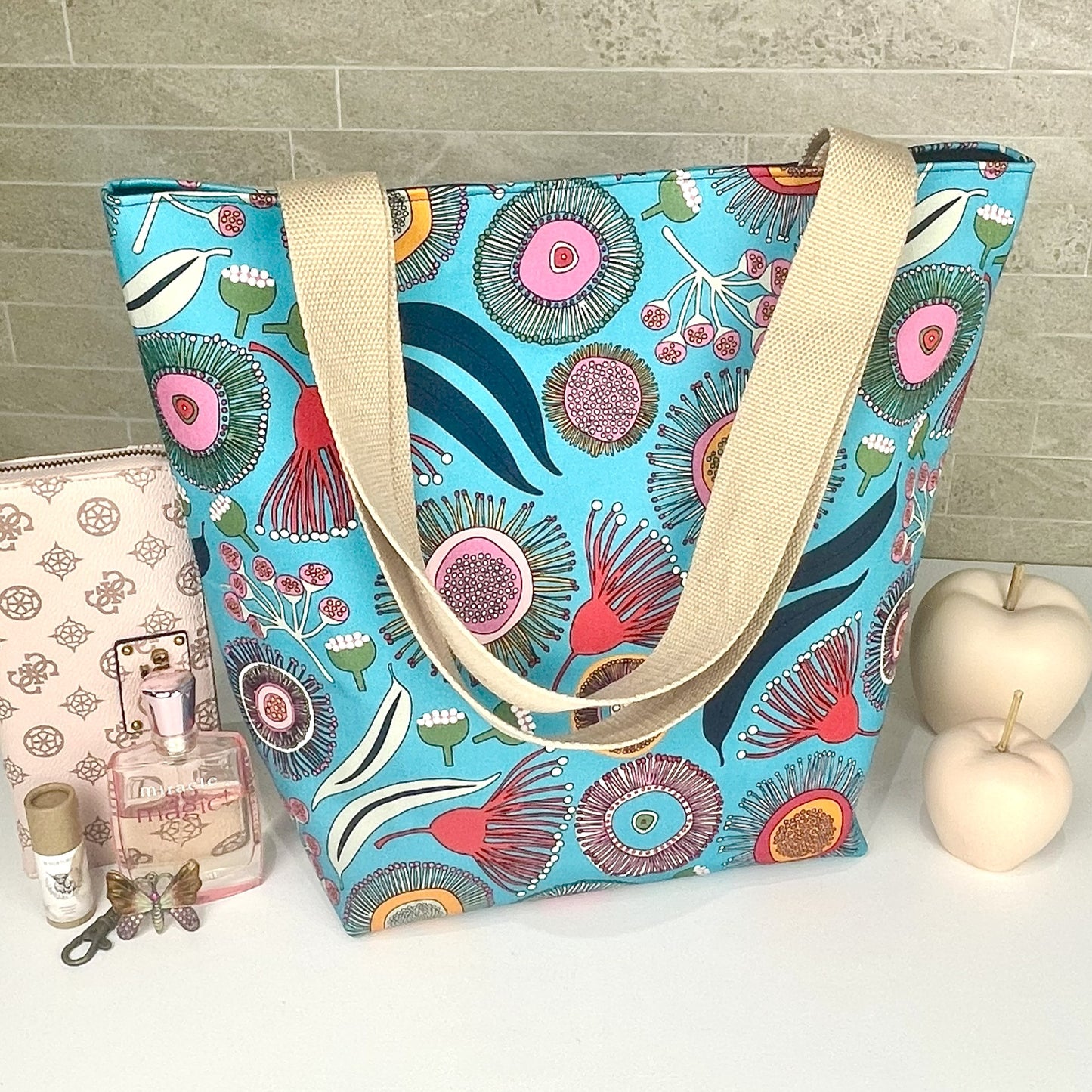 Large Australiana Teal Bag