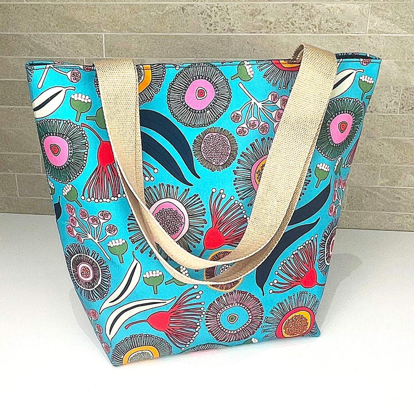 Large Australiana Teal Bag