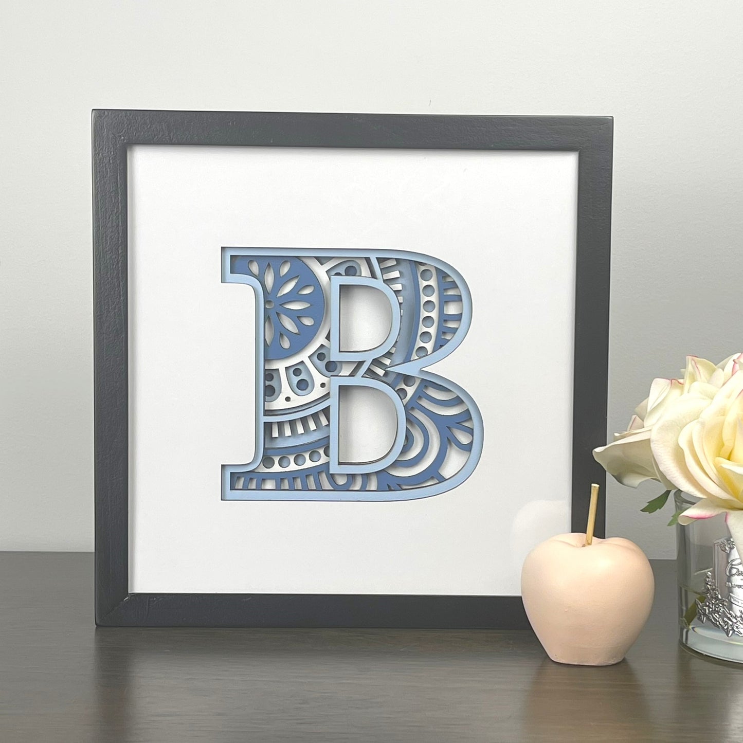 Letter B with Square Border
