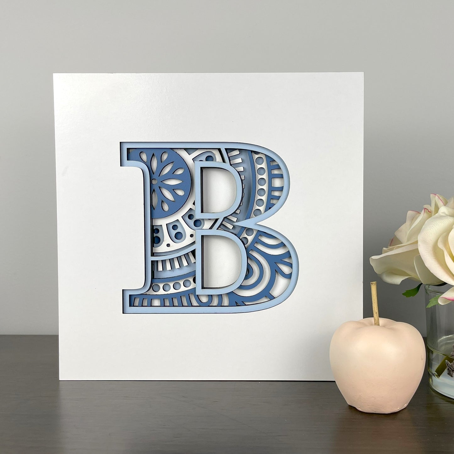 Letter B with Square Border