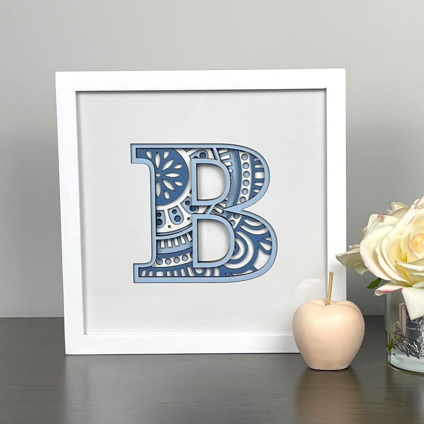 Letter B with Square Border