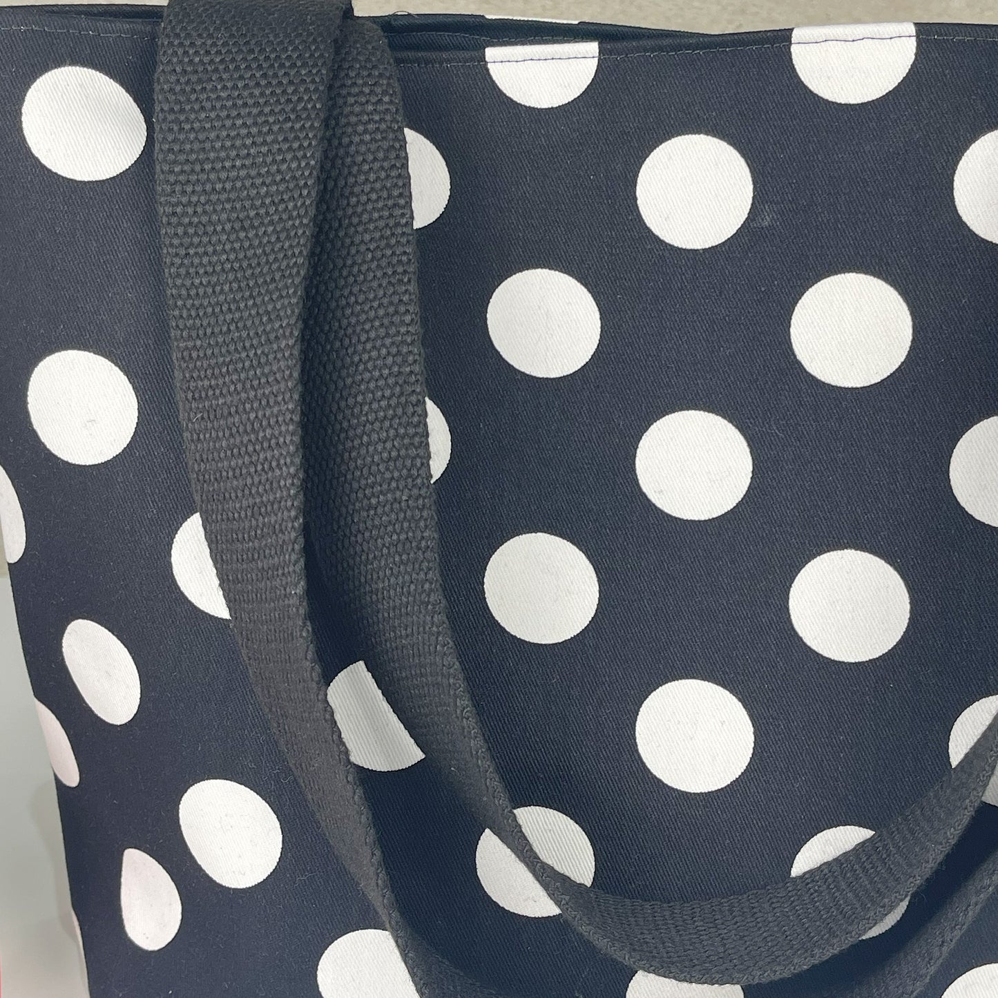 Medium Black Polka Dot Bag