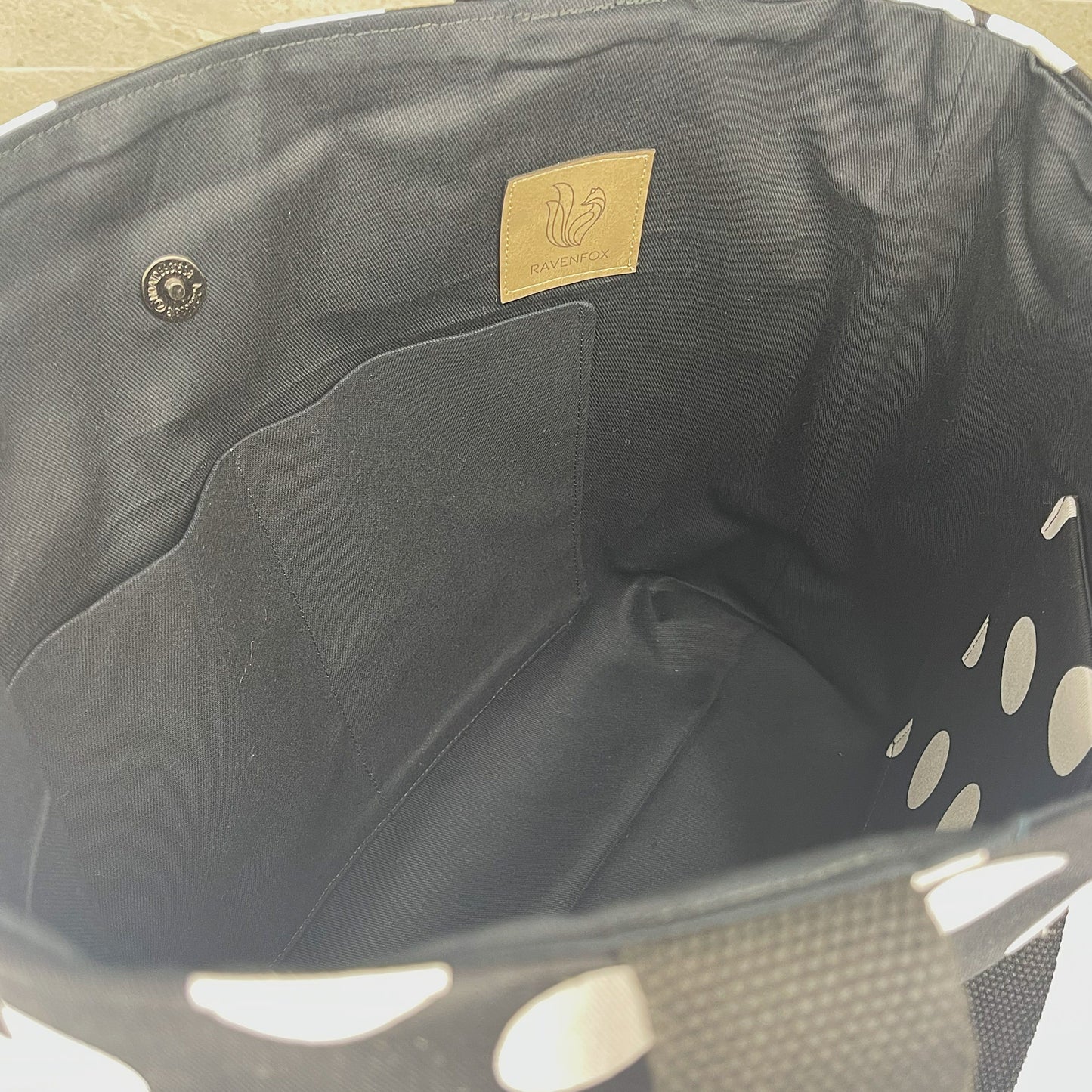Medium Black Polka Dot Bag