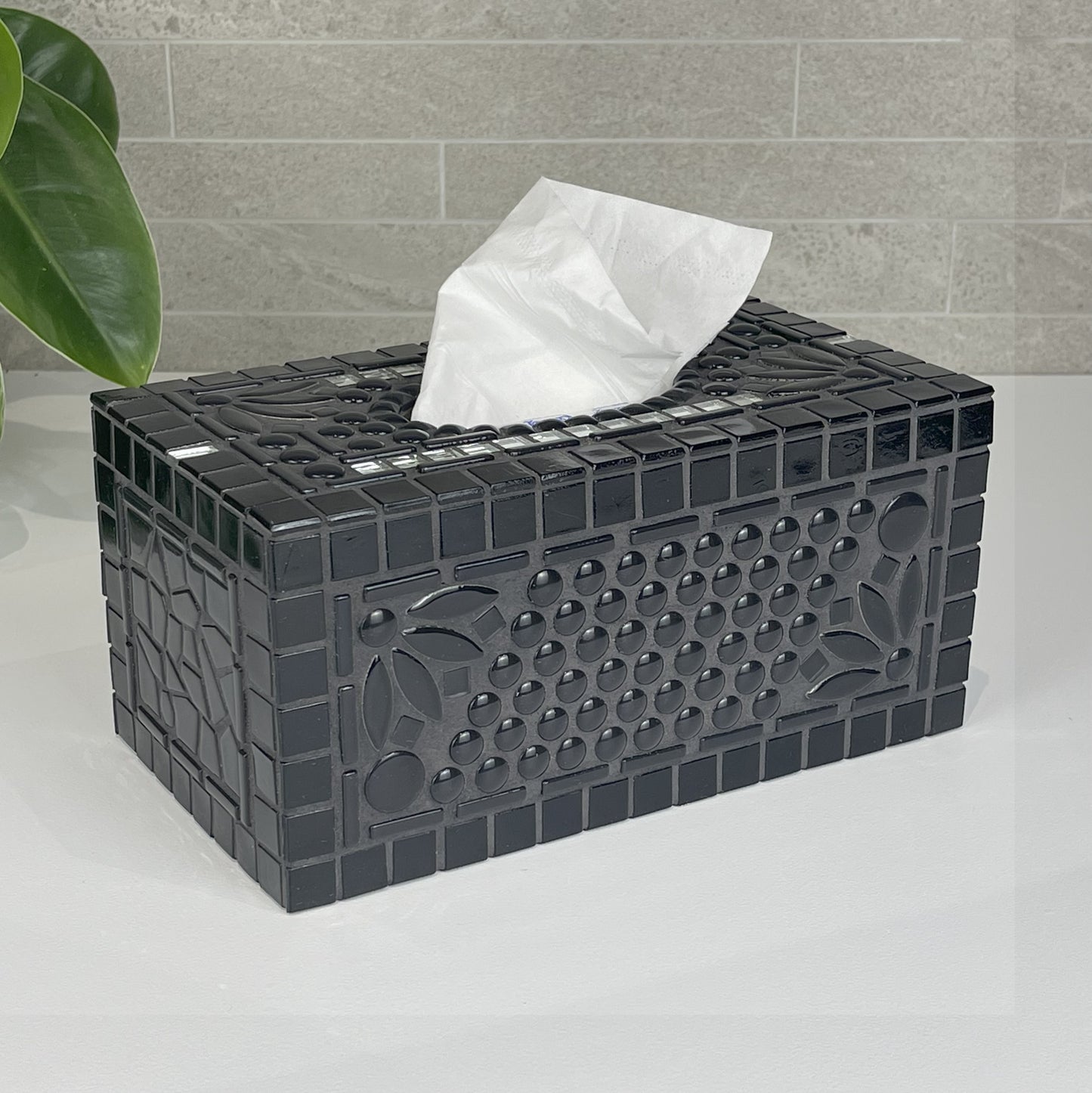 Black Tissue Box Cover