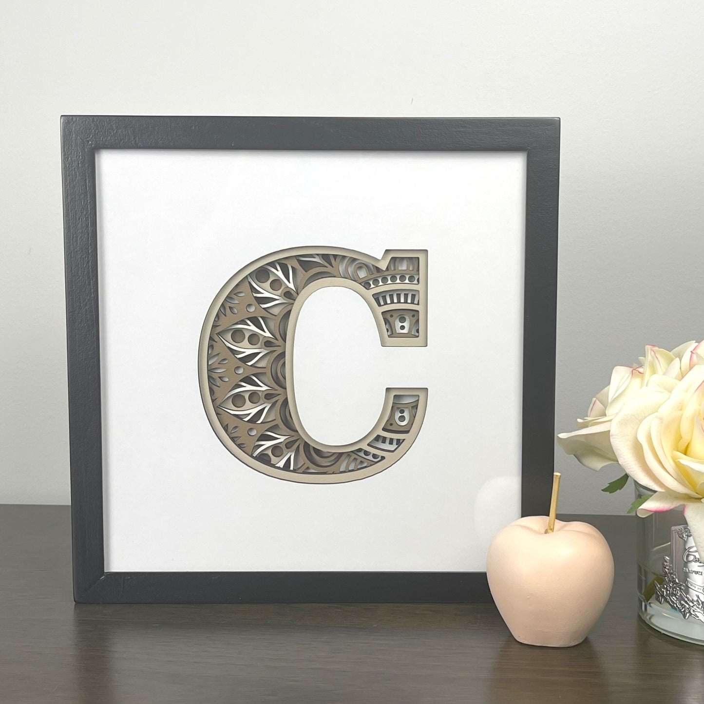 Letter C with Square Border