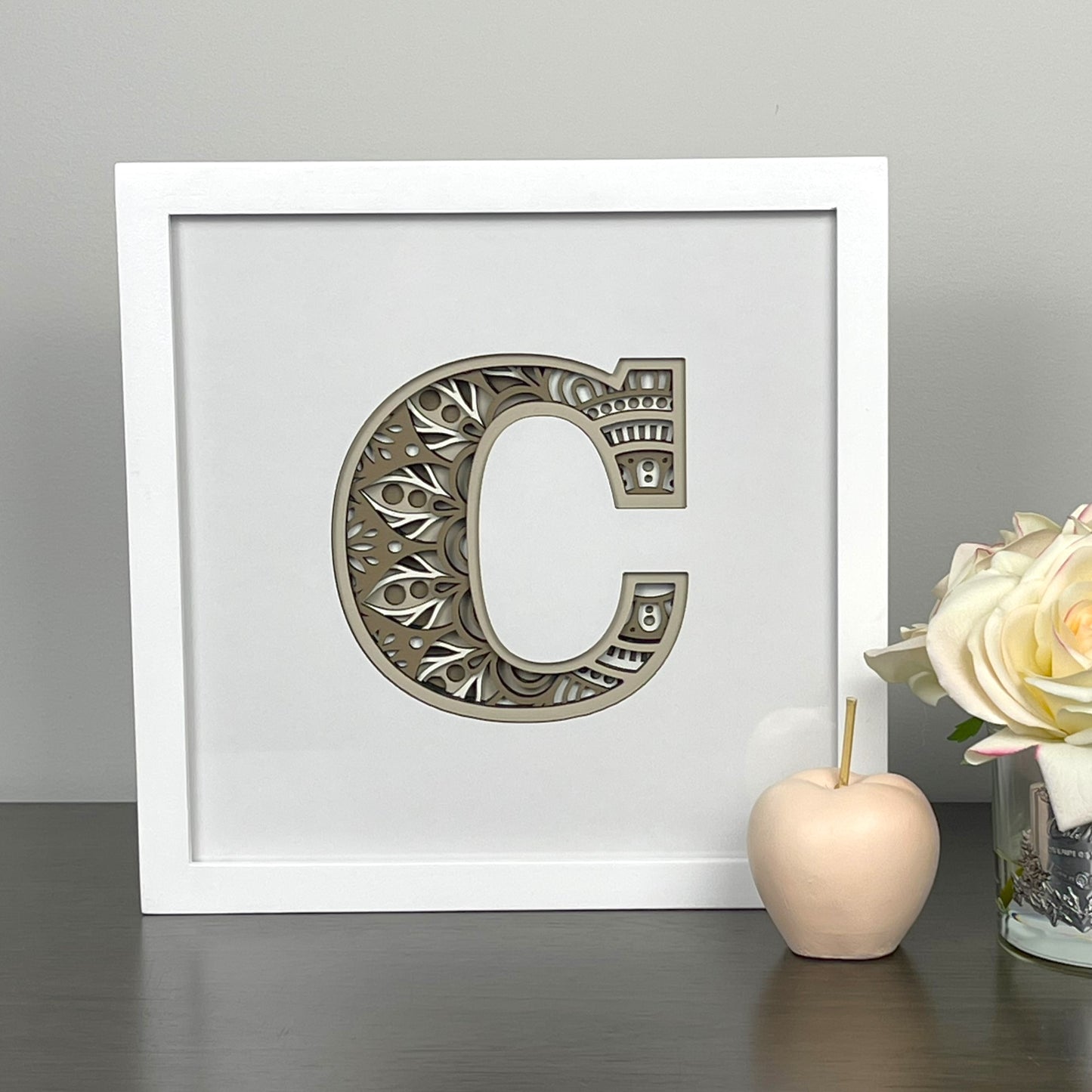 Letter C with Square Border