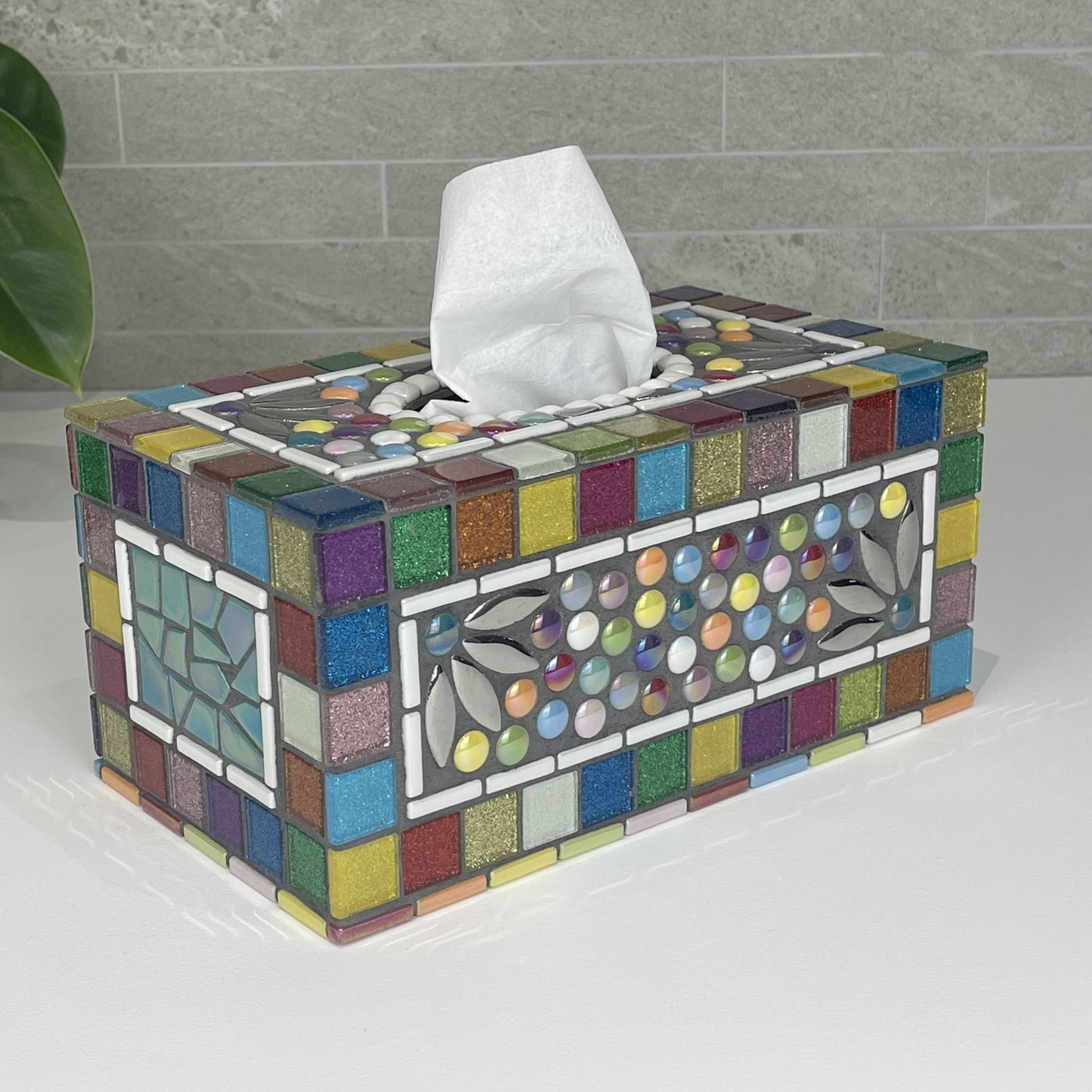 Colourful Sparkle Tissue Box Cover