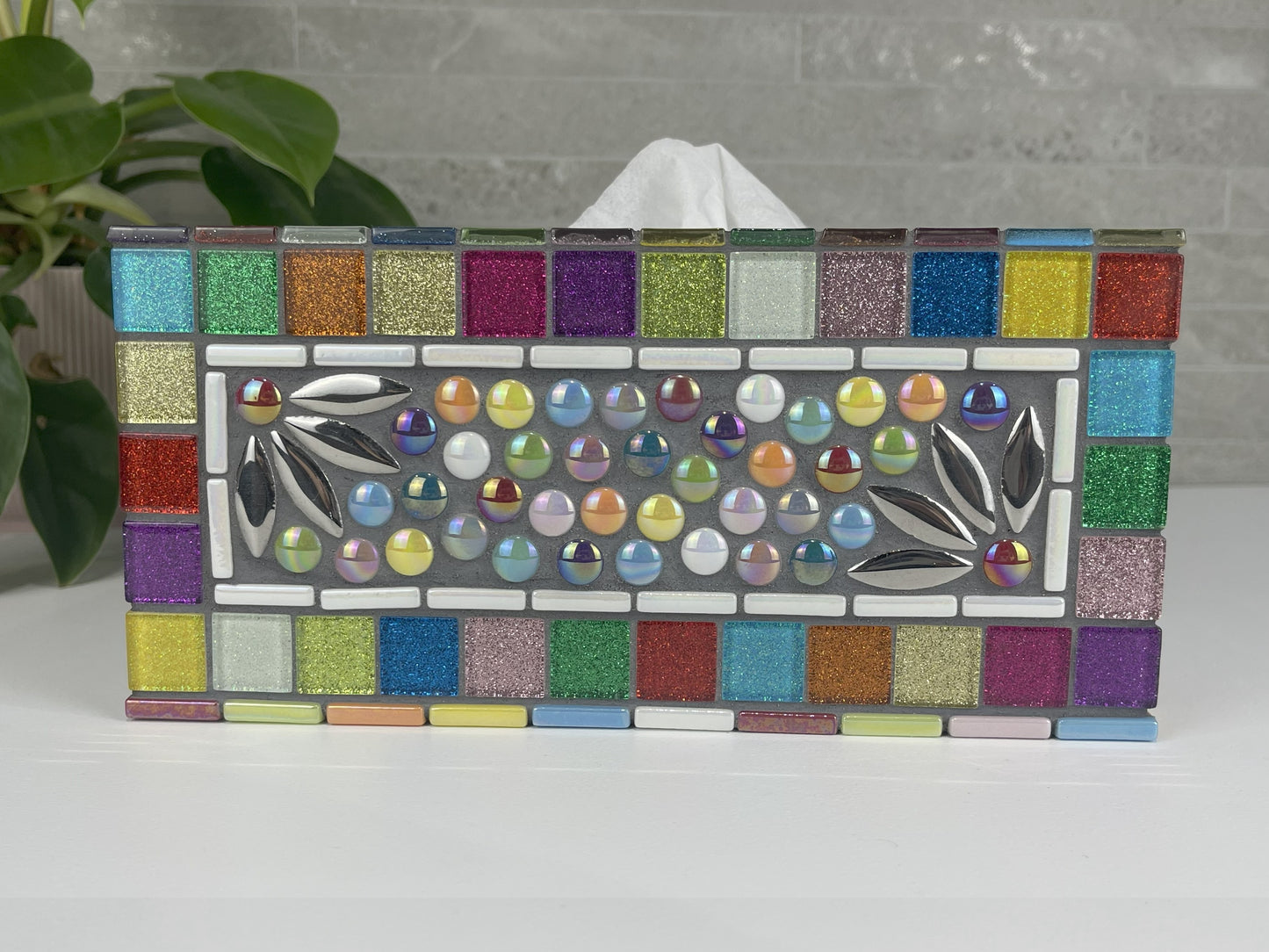 Colourful Sparkle Tissue Box Cover
