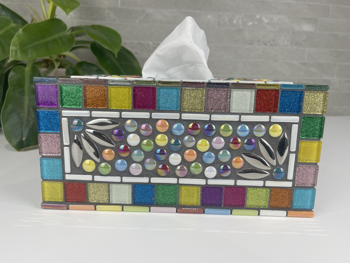 Colourful Sparkle Tissue Box Cover