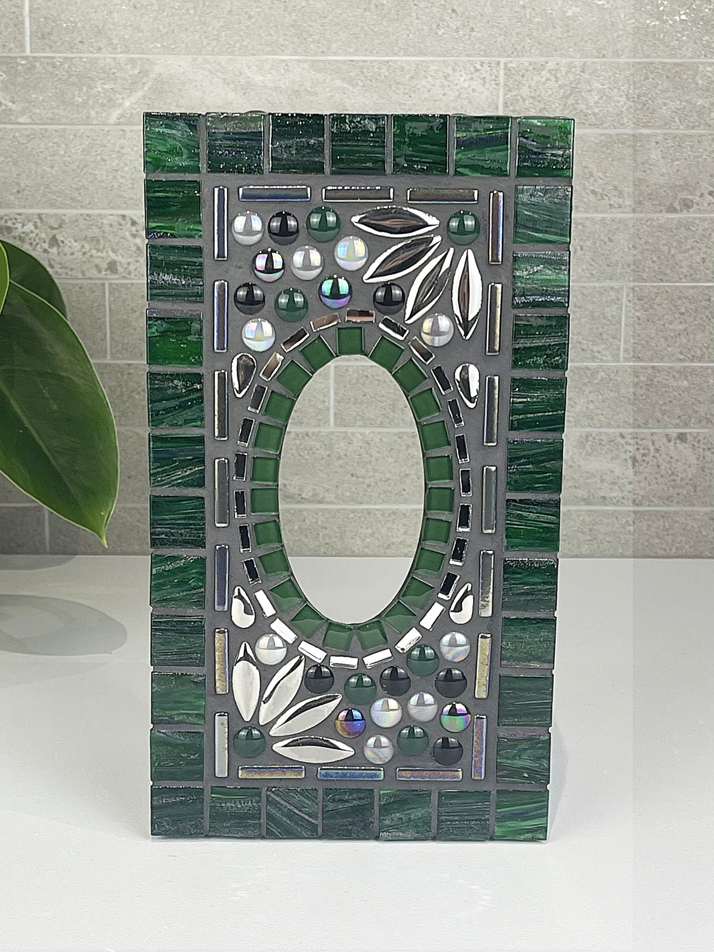 Forest Green and Grey Tissue Box Cover