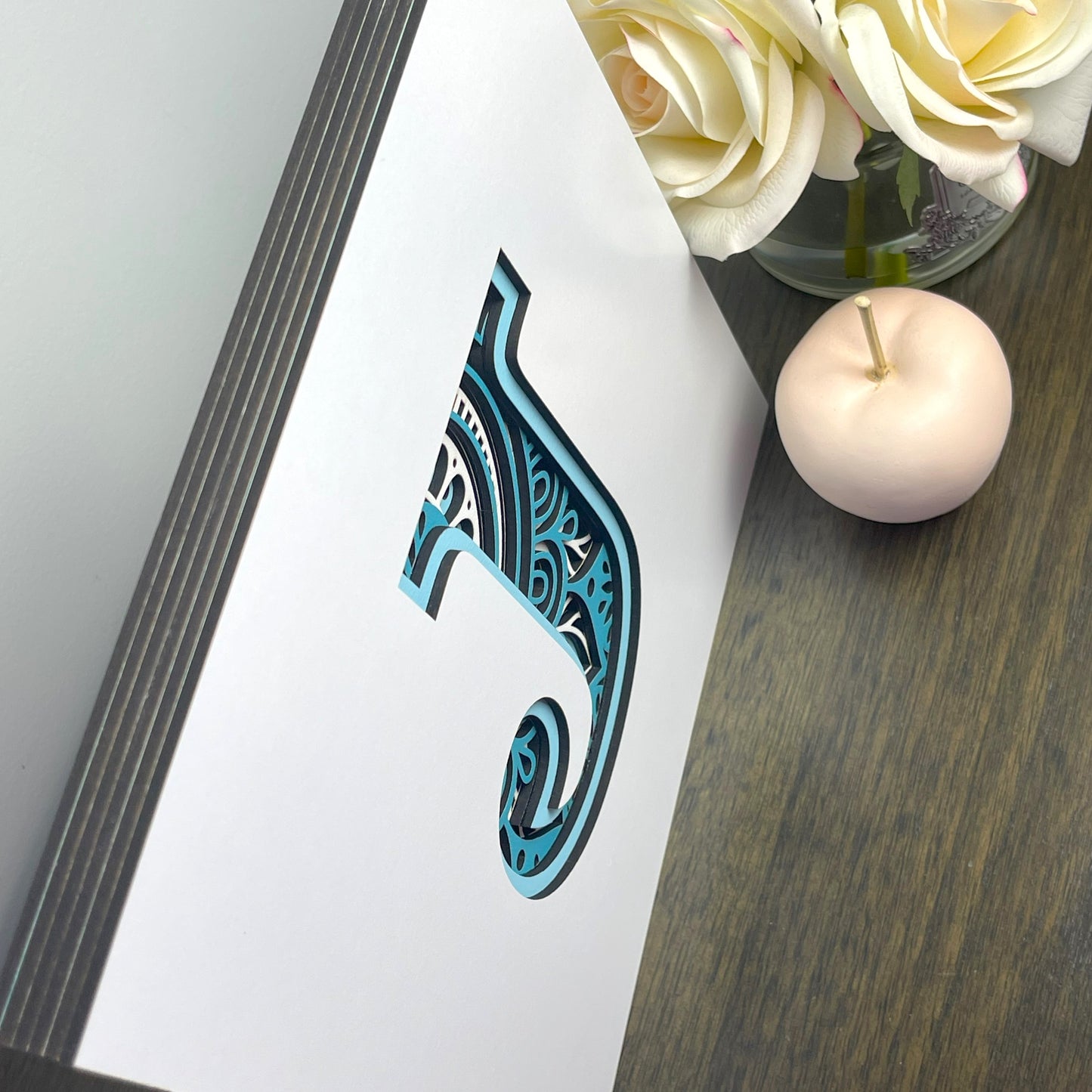 Letter J with Square Border