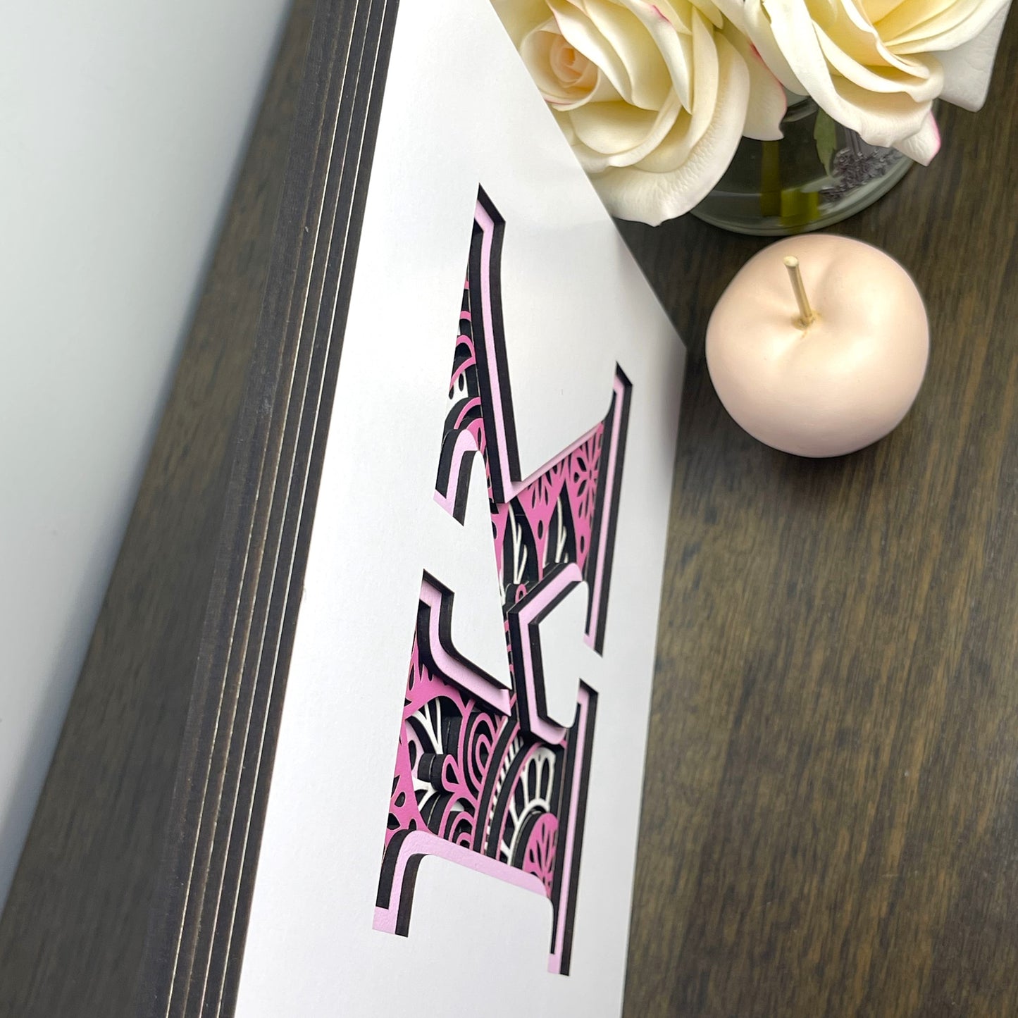 Letter K with Square Border