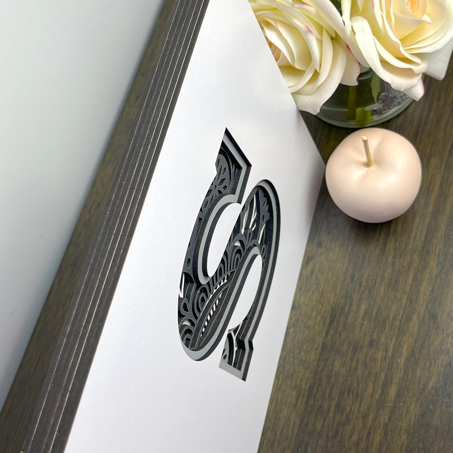 Letter S with Square Border