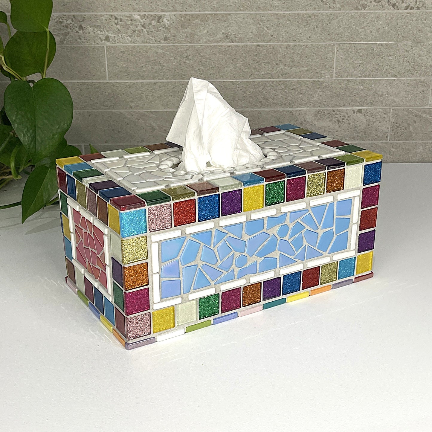 Sparkly Colour Tissue Box Cover