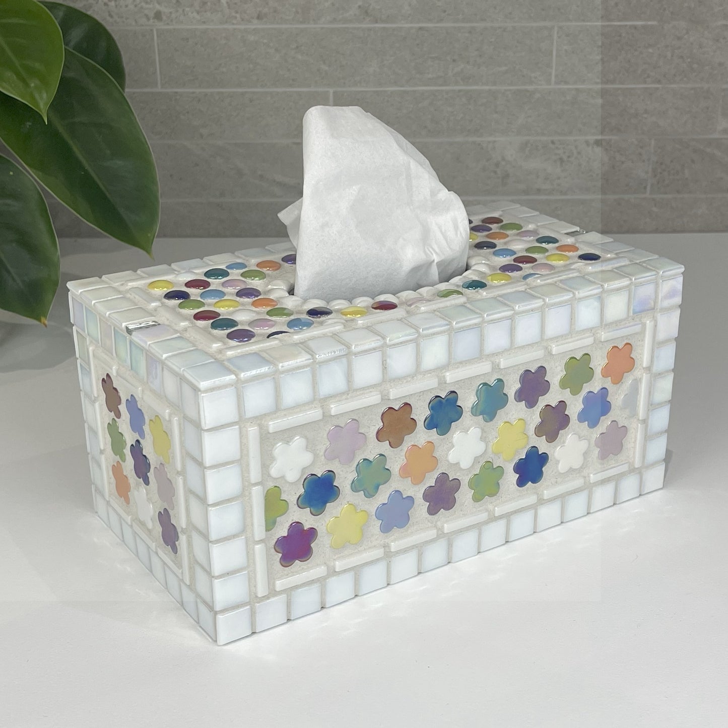 Colourful Flowers Tissue Box Cover