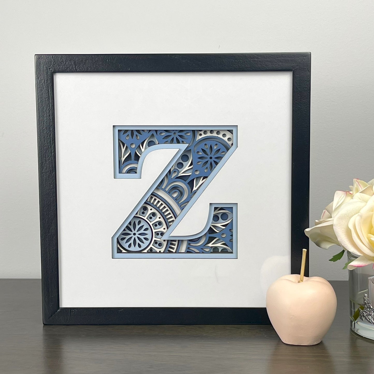 Letter Z with Square Border