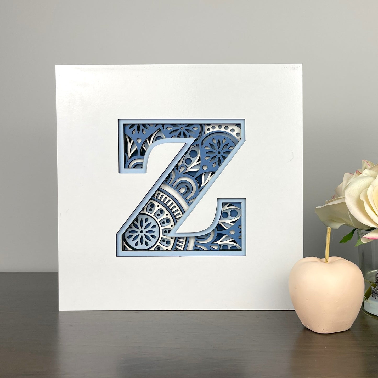 Letter Z with Square Border