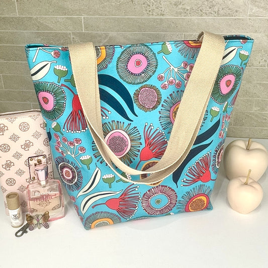 Large Australiana Teal Bag