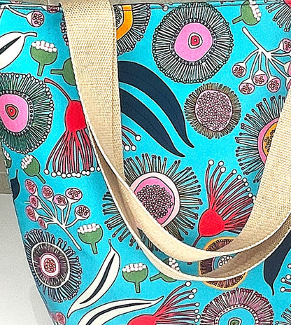 Large Australiana Teal Bag