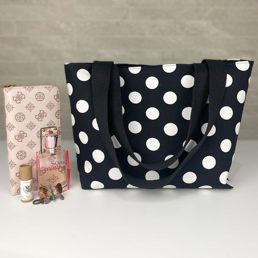 Medium Black Polka Dot Bag