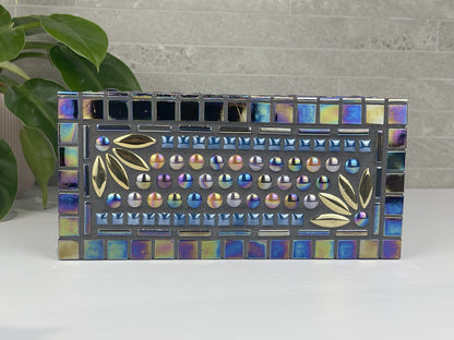 Gold, Black and Blue Tissue Box Cover