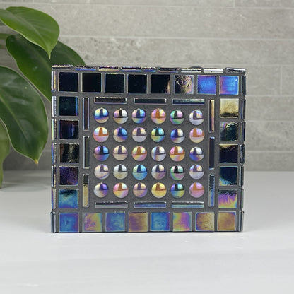 Gold, Black and Blue Tissue Box Cover