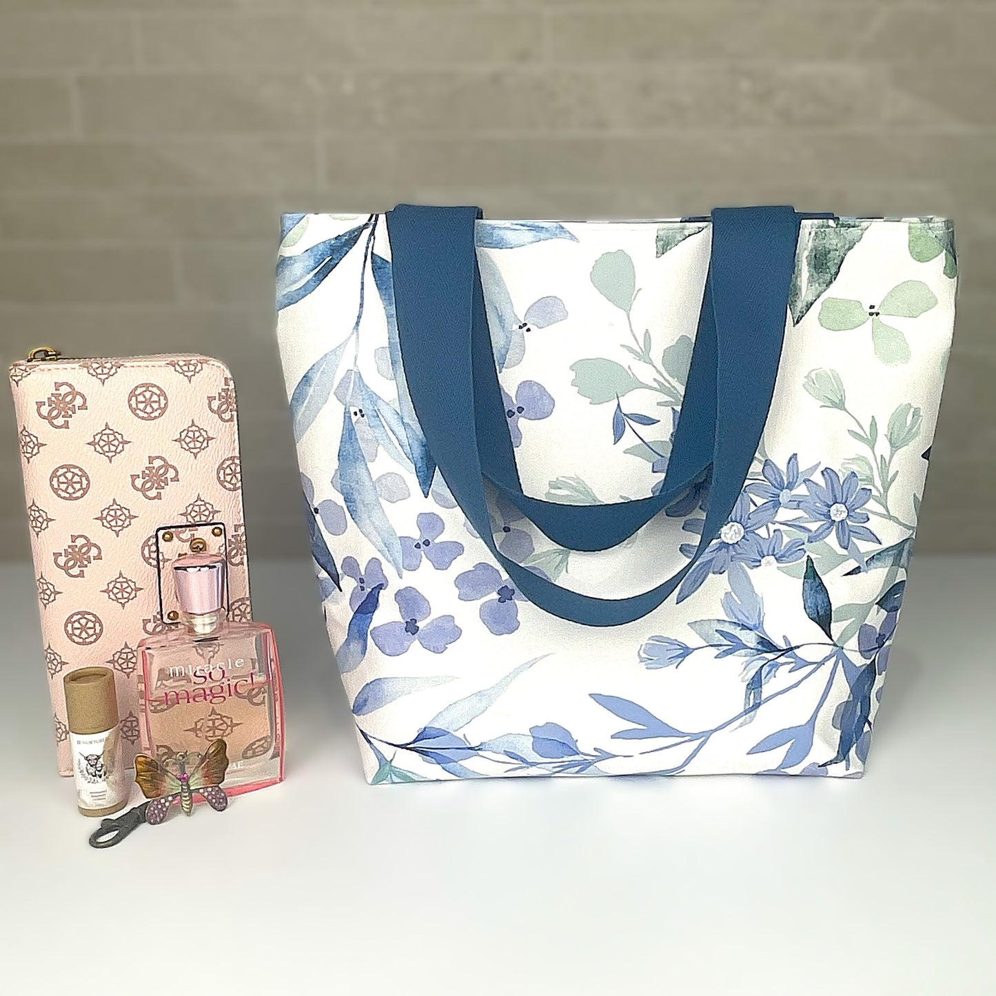 Small Blue Green Floral Bag