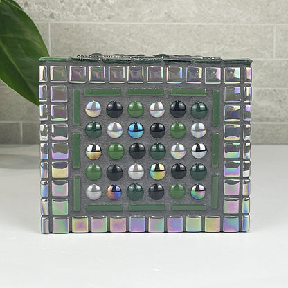 Forest Green and Grey Tissue Box Cover