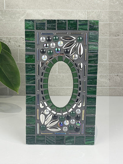 Forest Green and Grey Tissue Box Cover