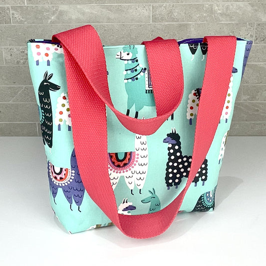 Small Teal Llama Bag